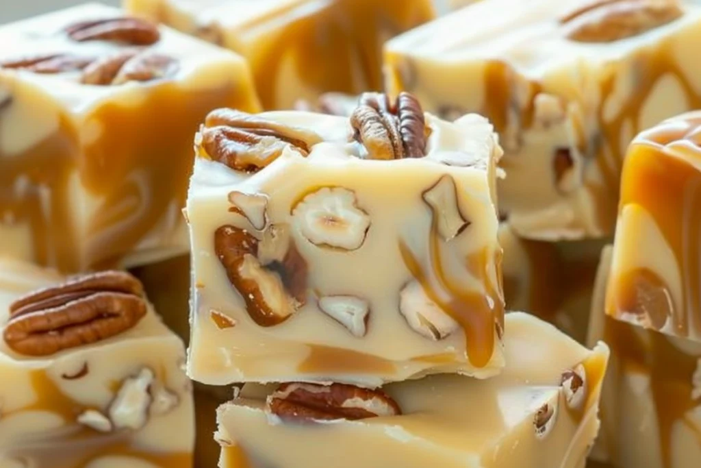 White Chocolate Caramel Pecan Fudge