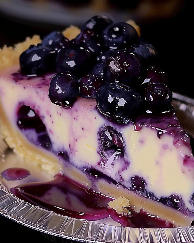 Blueberry Pie Stuffed Cheesecake