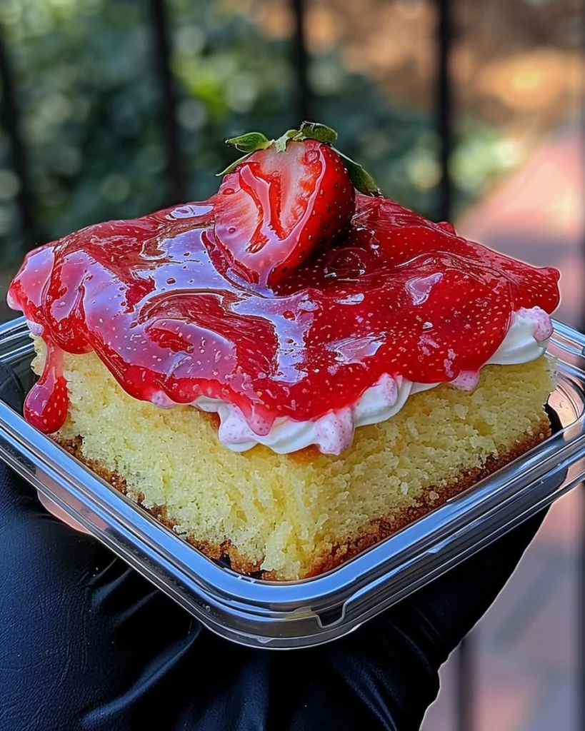 Strawberry Cake with Strawberry Cream Glaze Recipe