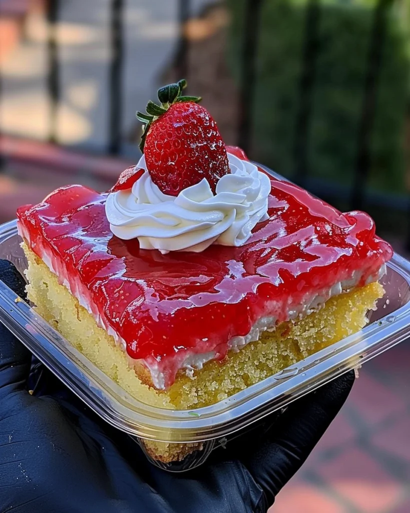 Strawberry Cake with Strawberry Cream Glaze Recipe 