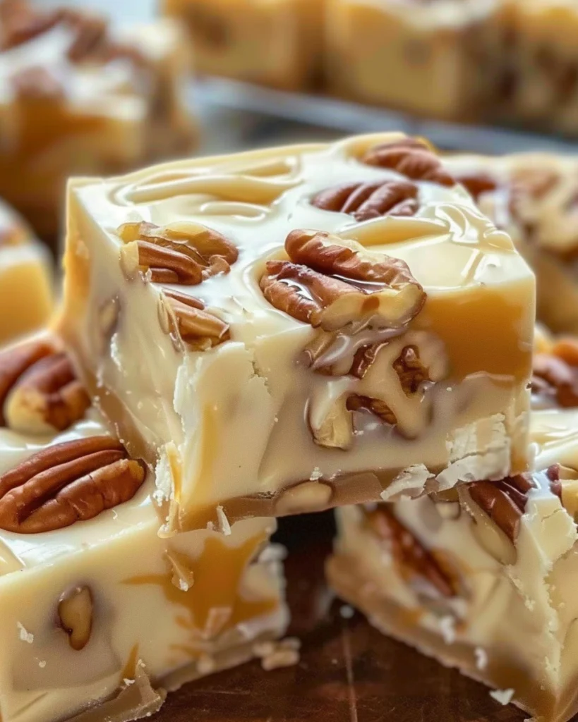 White Chocolate Caramel Pecan Fudge