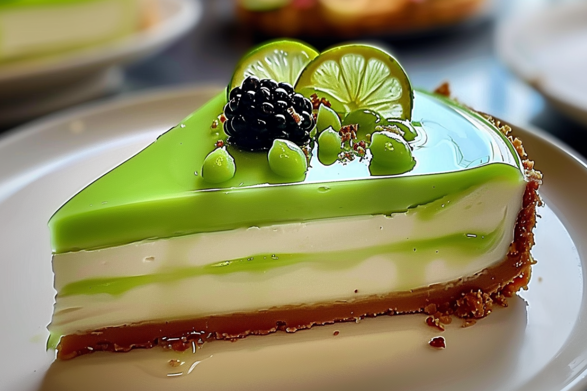 Lime Mousse Cheesecake with Lime Glaze