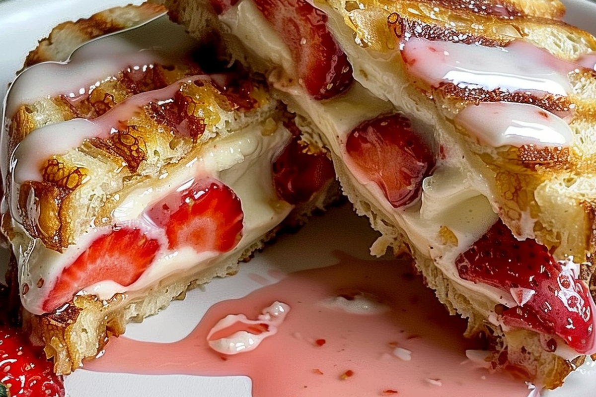 Fried Strawberry Cheesecake Sandwiches