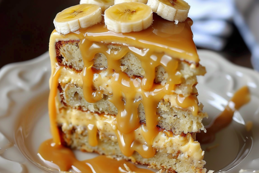 Heavenly Banana Caramel Cake