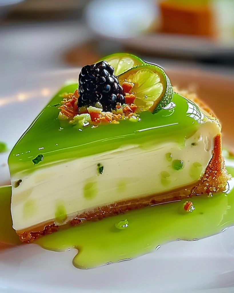 Lime Mousse Cheesecake with Lime Glaze