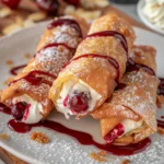 Cherry Cheesecake Egg Rolls