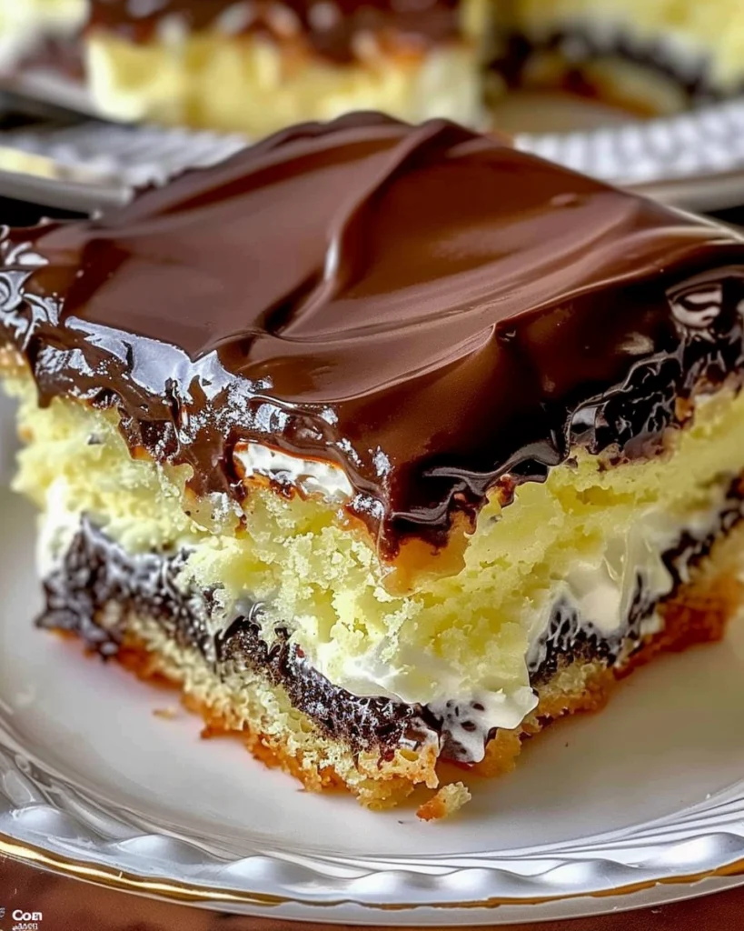 Boston Cream Poke Cake