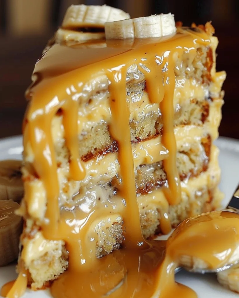 Heavenly Banana Caramel Cake