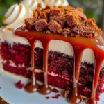 Red Velvet Biscoff Caramel Cake