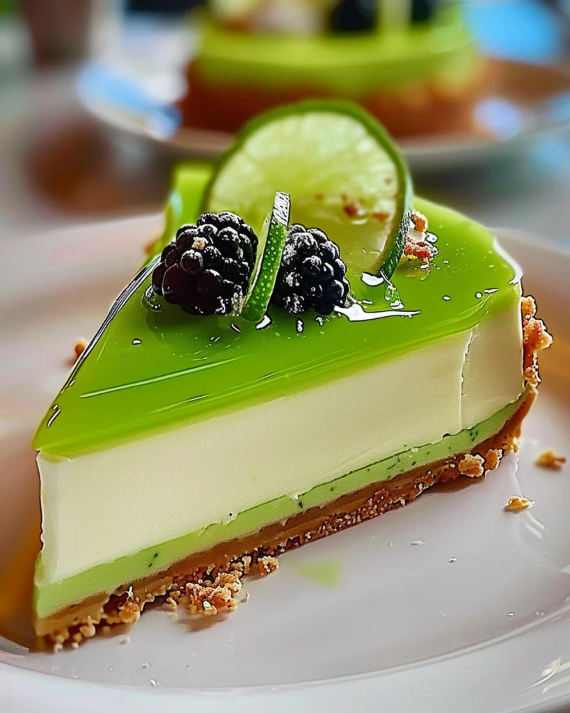 Lime Mousse Cheesecake with Lime Glaze