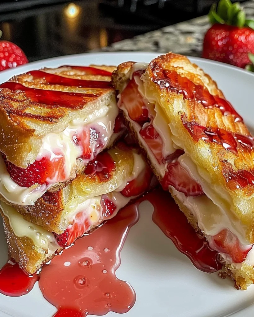 Fried Strawberry Cheesecake Sandwiches