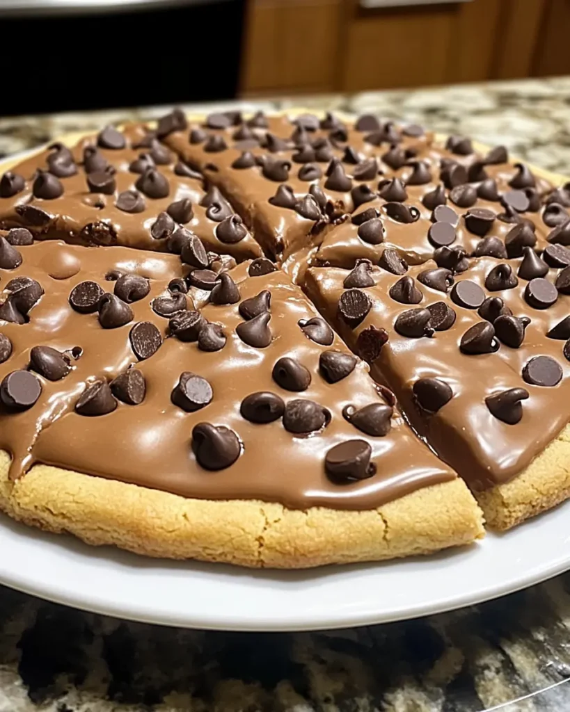 Giant Chocolate Chip Cookie Pizza